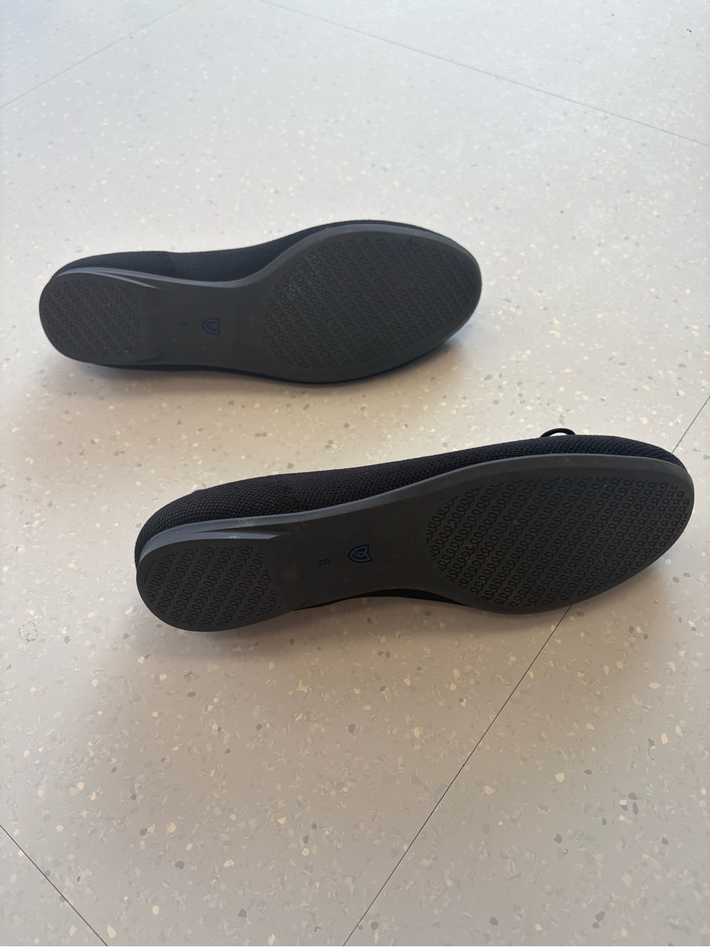 Rothy's Black Knit Ballet Flats with Blue Accent - Picture 3 of 3